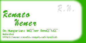 renato wener business card